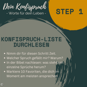 Konfispruch-Liste durchlesen