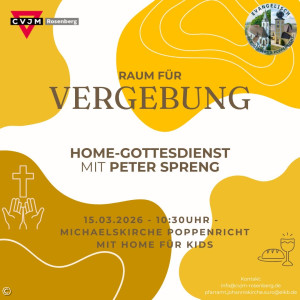 Flyer Home-Gottesdienst am 15.3.2026