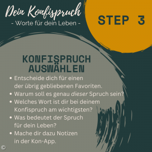 Konfispruch auswählen